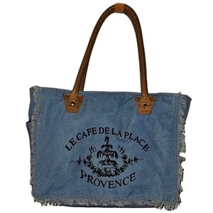 Women's Canvas Tote Bag Leather Shoulder Handbag Travel Vacation